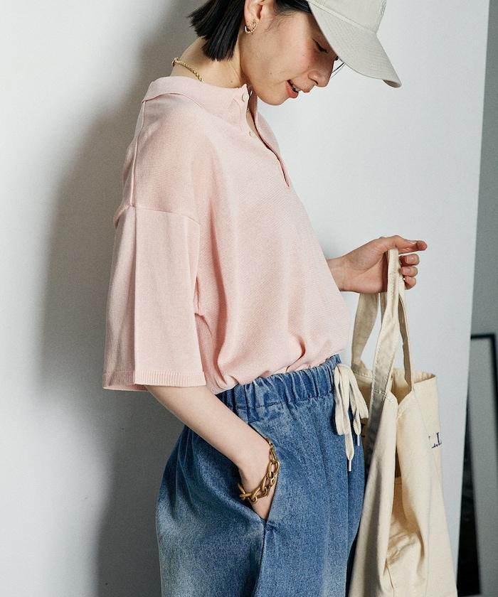 可水洗夏季針織polo衫/透明薄針織polo衫/可水洗針織