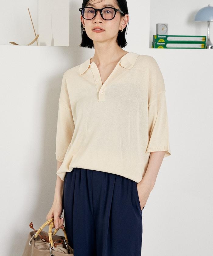 可水洗夏季針織polo衫/透明薄針織polo衫/可水洗針織