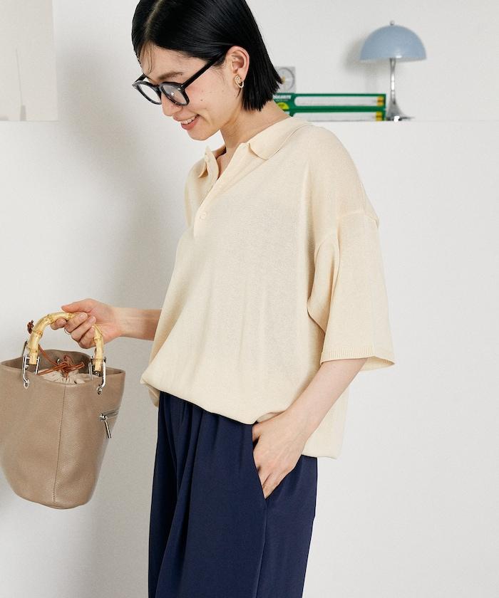 可水洗夏季針織polo衫/透明薄針織polo衫/可水洗針織