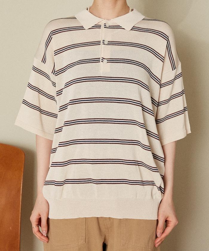 可水洗夏季針織polo衫/透明薄針織polo衫/可水洗針織