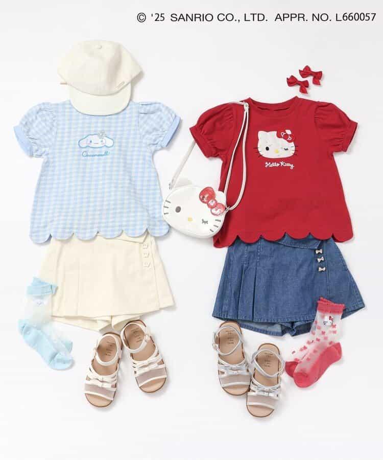 蝴蝶結·花形紐扣交叉式短褲