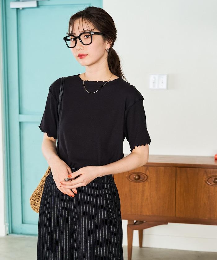 薄荷色親膚舒適圓領短袖T恤