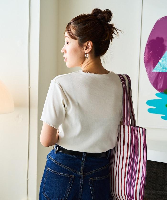 薄荷色親膚舒適圓領短袖T恤