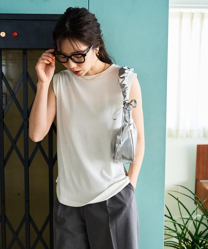 薄荷色圓領無袖T恤