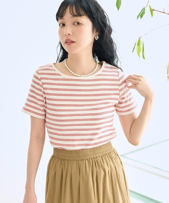 芭蕾領 隨機條紋T恤