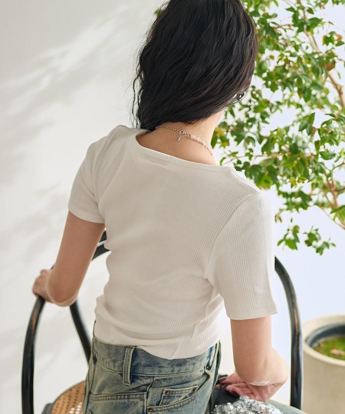 芭蕾領 隨機條紋T恤