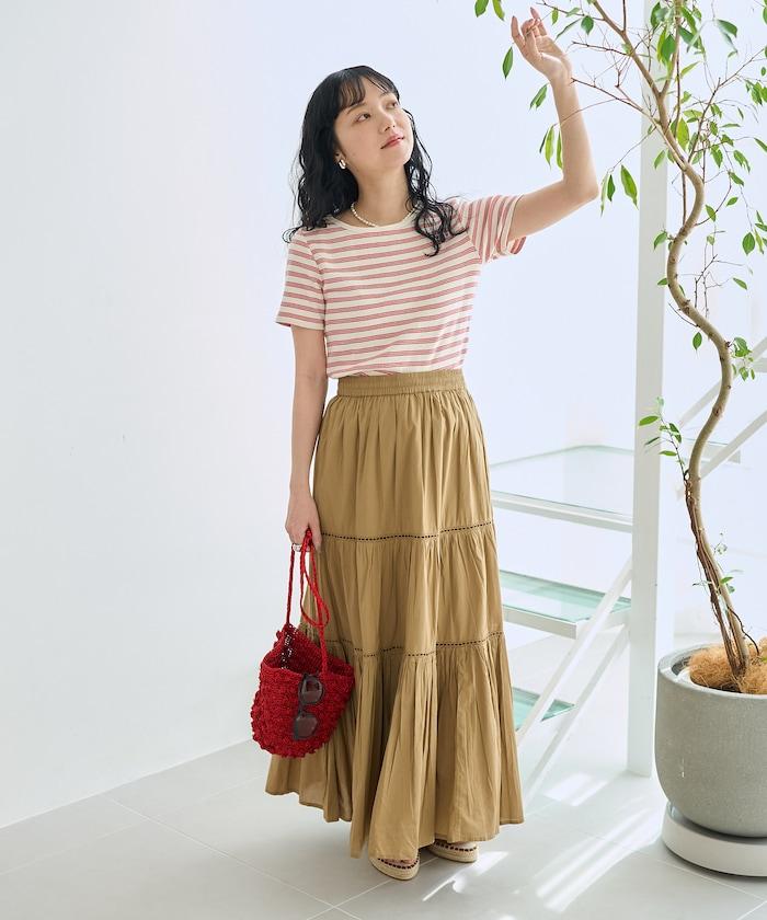 芭蕾領 隨機條紋T恤