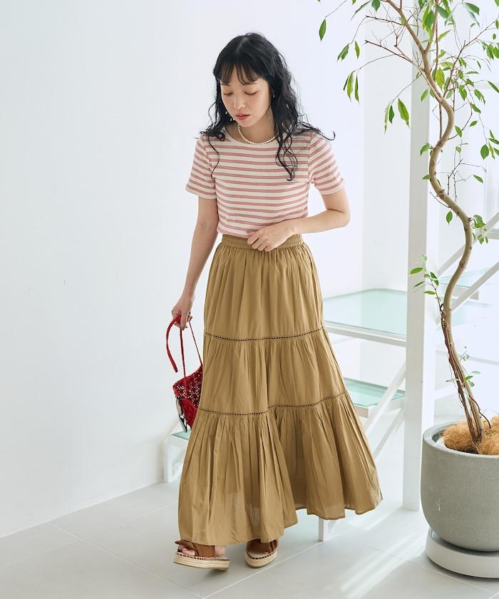 芭蕾領 隨機條紋T恤