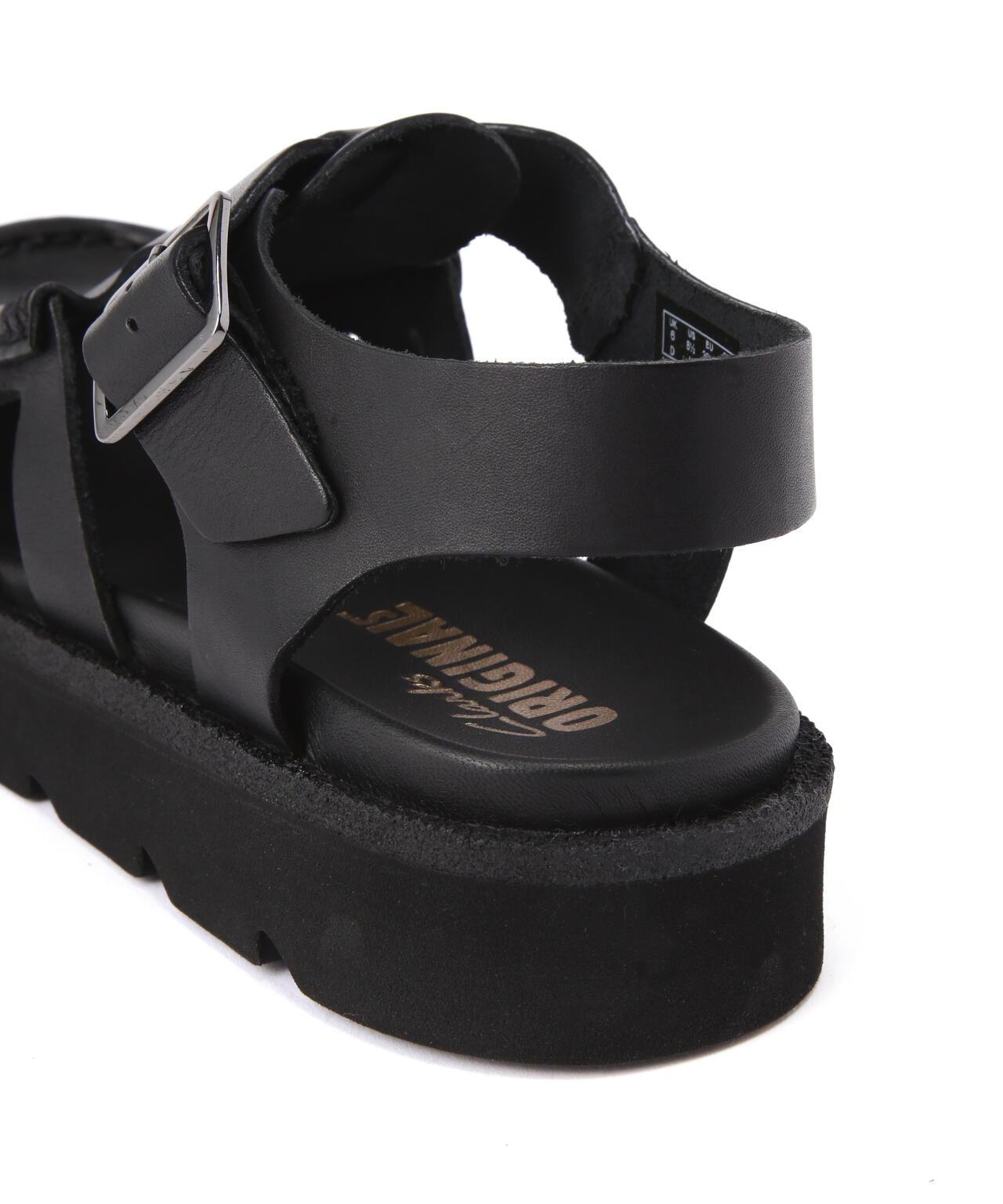 CLARKS/Clarks Meare Buckle 女士馬爾巴克爾(黑色皮革)