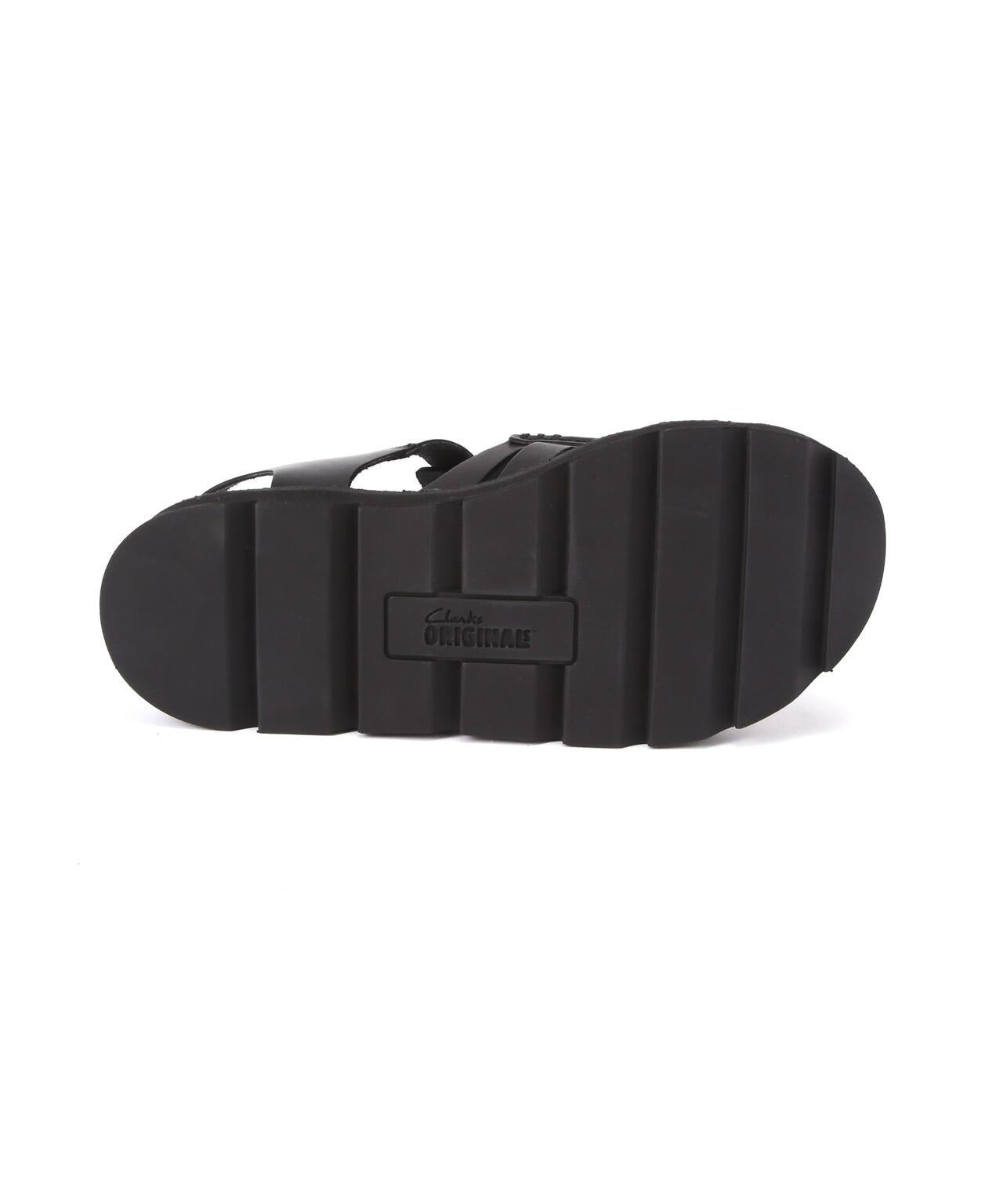 CLARKS/Clarks Meare Buckle 女士馬爾巴克爾(黑色皮革)