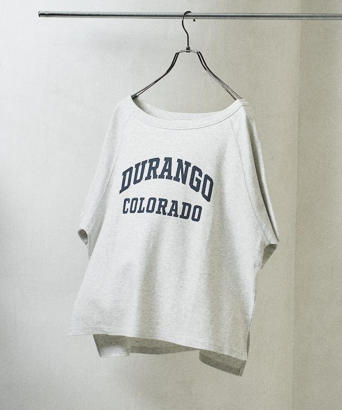 2way 平滑logo T恤/單肩印花T恤