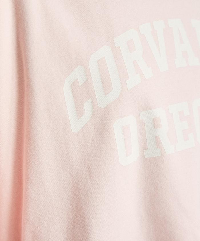 2way 平滑logo T恤/單肩印花T恤