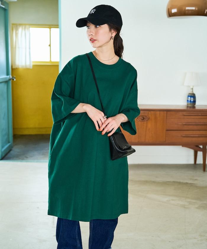 大尺寸T恤短袖迷你連衣裙