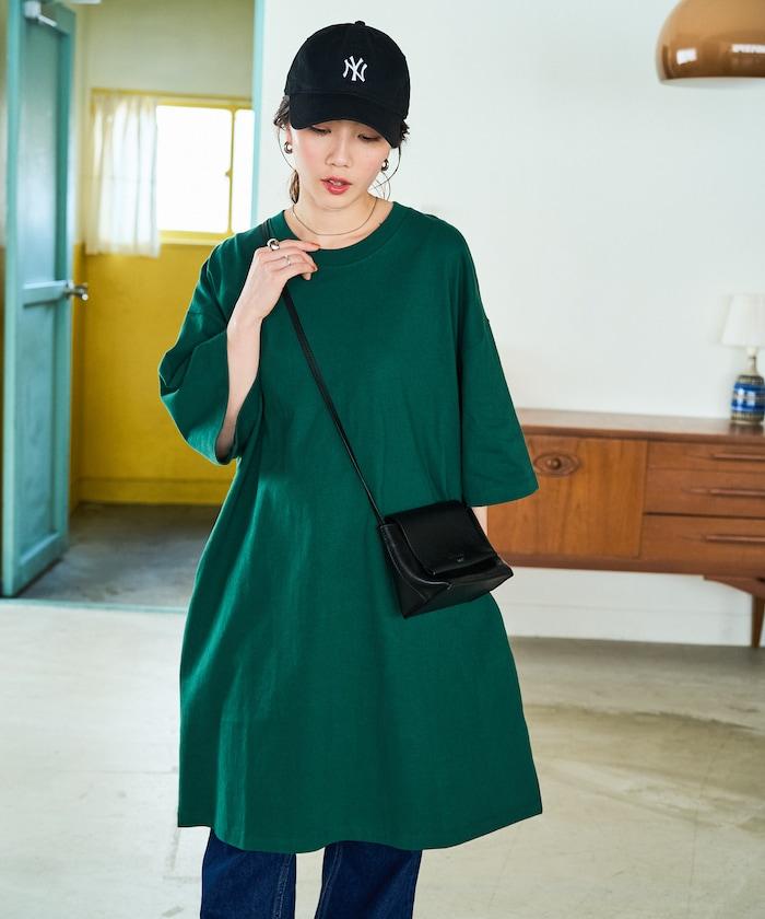 大尺寸T恤短袖迷你連衣裙