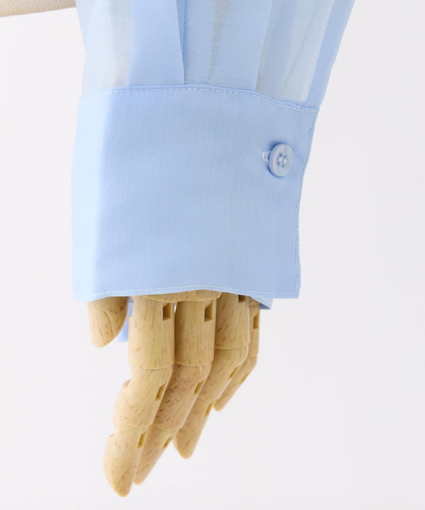 袖帶蝴蝶結透視襯衫