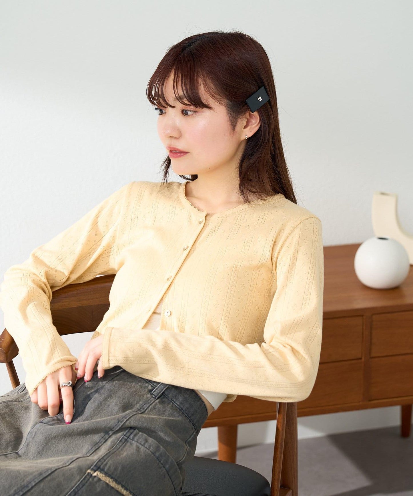 棉質蕾絲小開衫