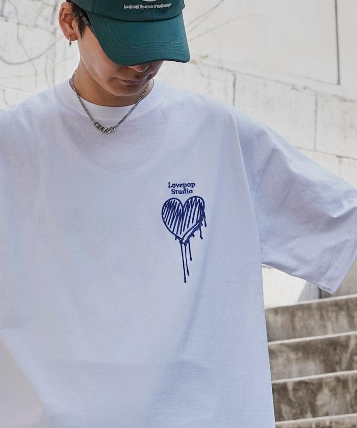 Lovepop studio 心形胸部標誌刺繡T恤