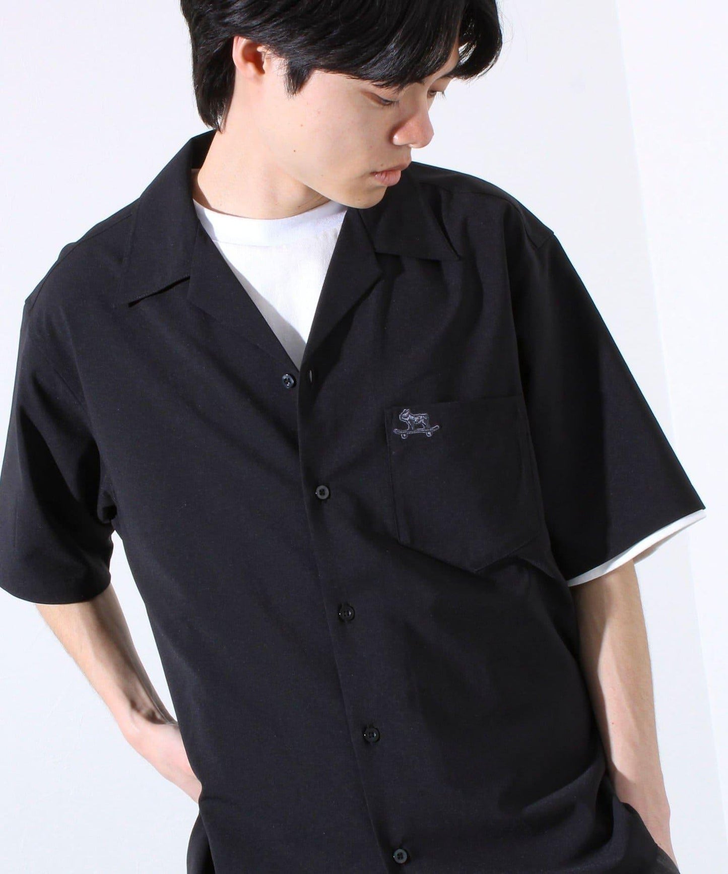 【GLOSTER】法國鬥牛犬刺繡 COOLMAX 開領襯衫