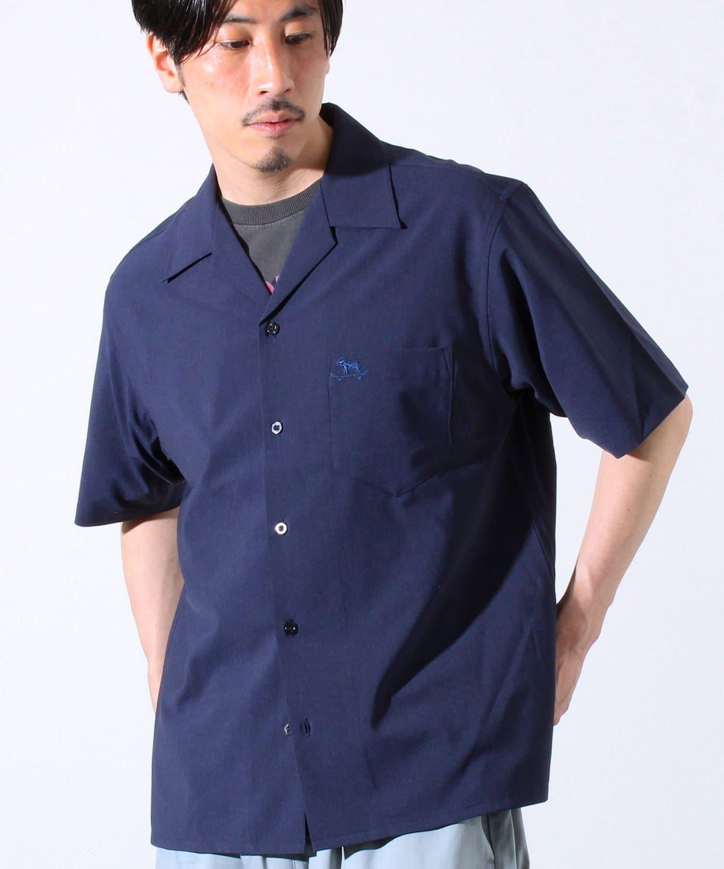 【GLOSTER】法國鬥牛犬刺繡 COOLMAX 開領襯衫