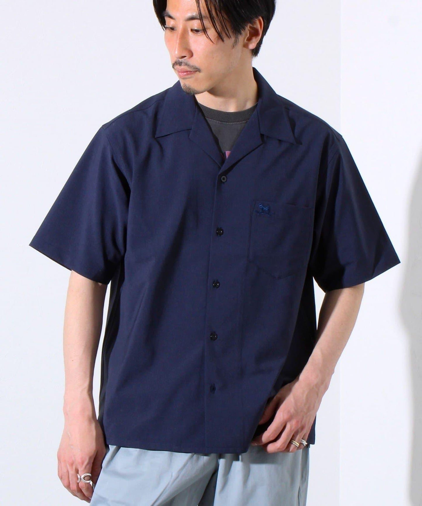 【GLOSTER】法國鬥牛犬刺繡 COOLMAX 開領襯衫