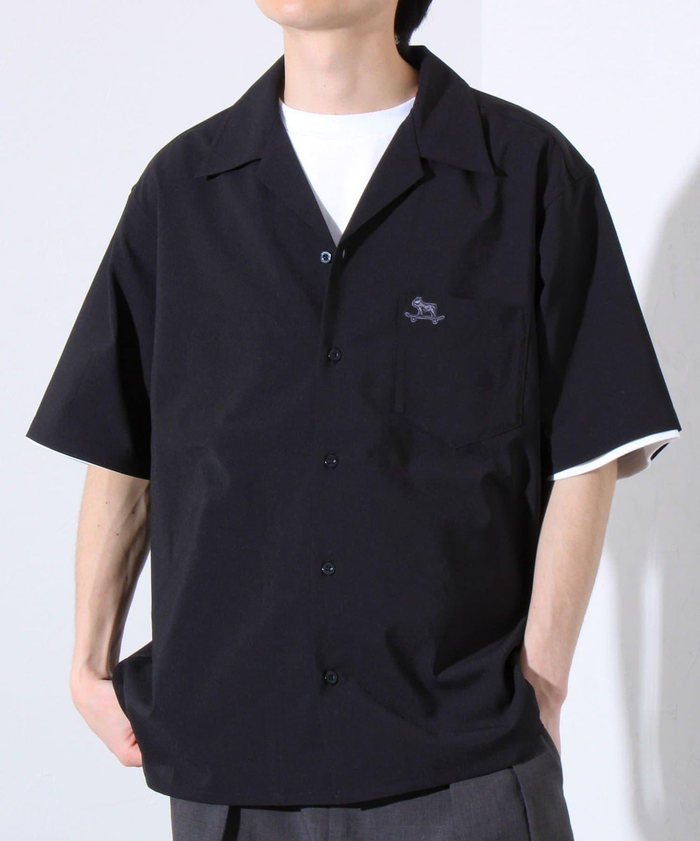【GLOSTER】法國鬥牛犬刺繡 COOLMAX 開領襯衫