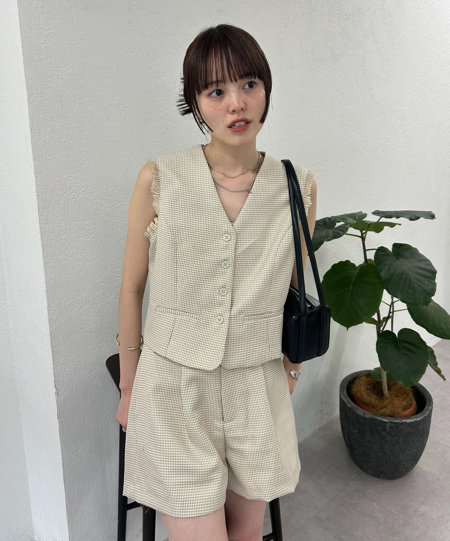 【森川企劃】格紋馬甲套裝