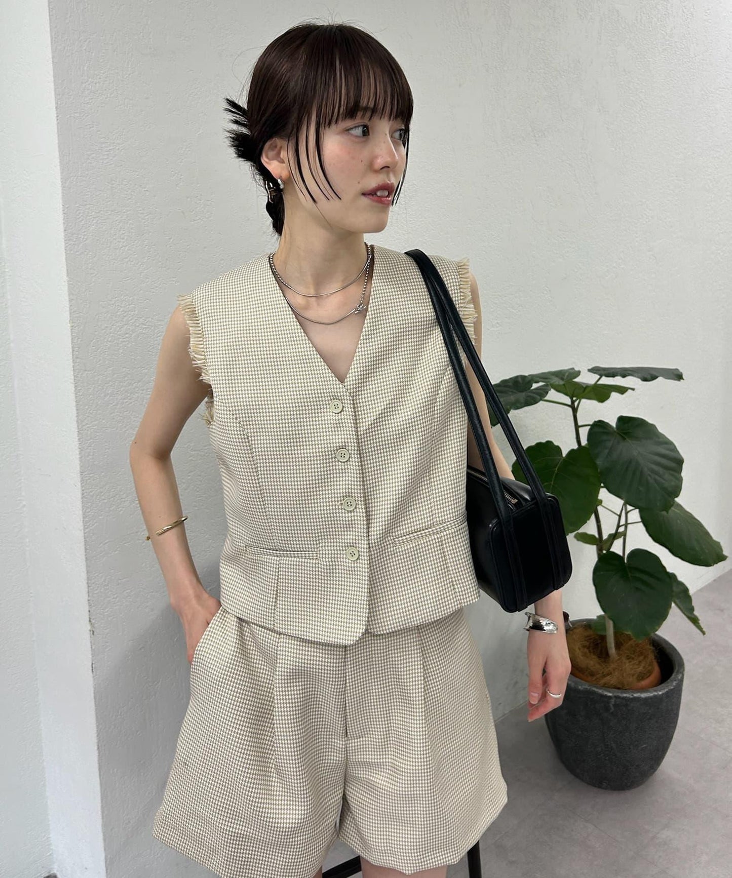 【森川企劃】格紋馬甲套裝