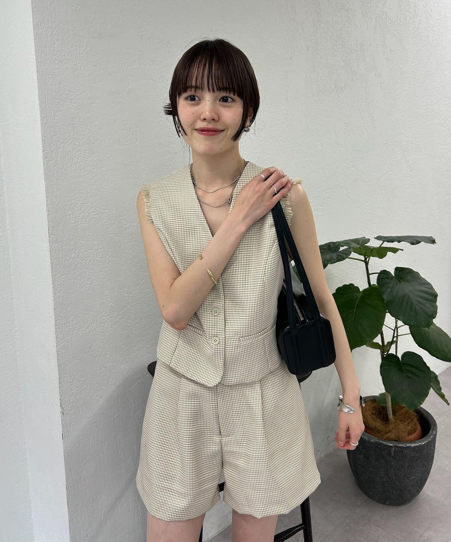 【森川企劃】格紋馬甲套裝
