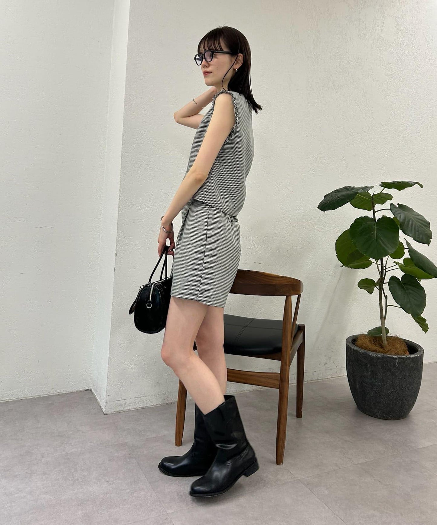 【森川企劃】格紋馬甲套裝