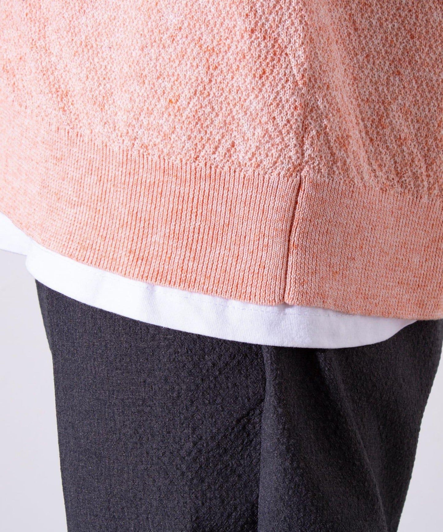 【GLOSTER】法國鬥牛犬刺繡 亞麻混紡 開衫 V領