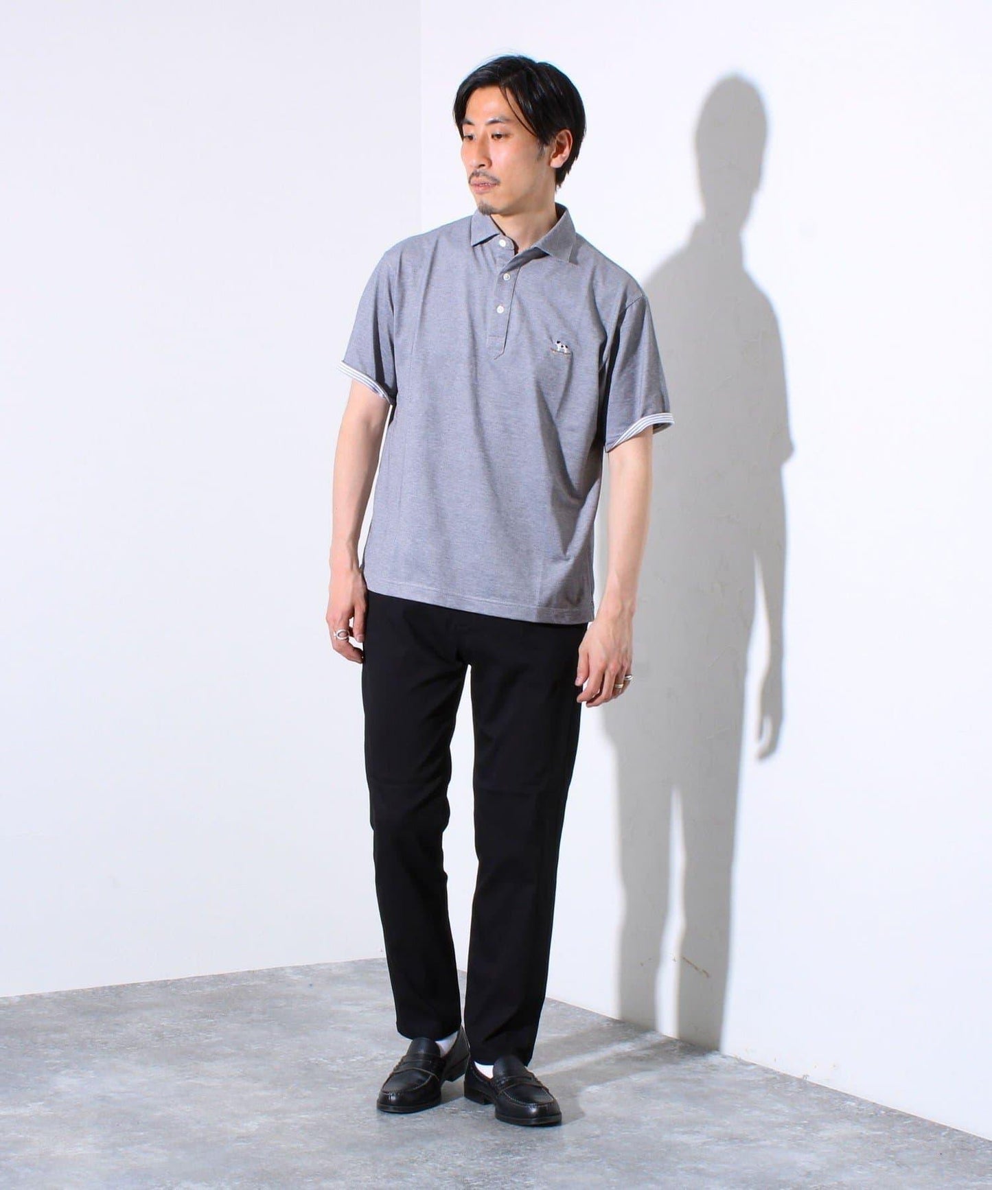 【GLOSTER/格洛斯特】法國鬥牛犬刺繡 爸爸款Polo衫