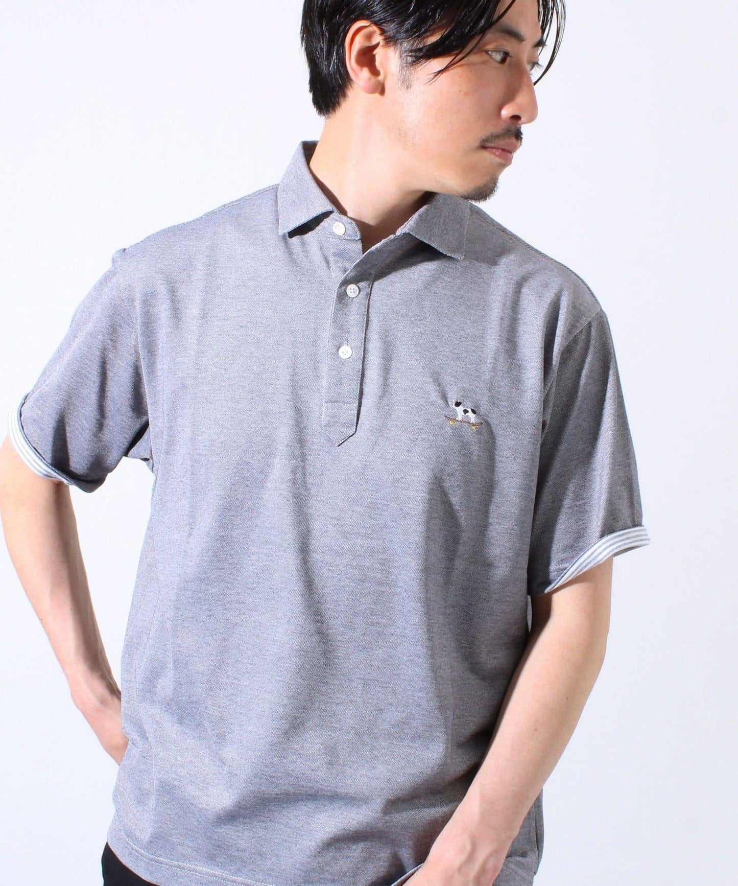 【GLOSTER/格洛斯特】法國鬥牛犬刺繡 爸爸款Polo衫