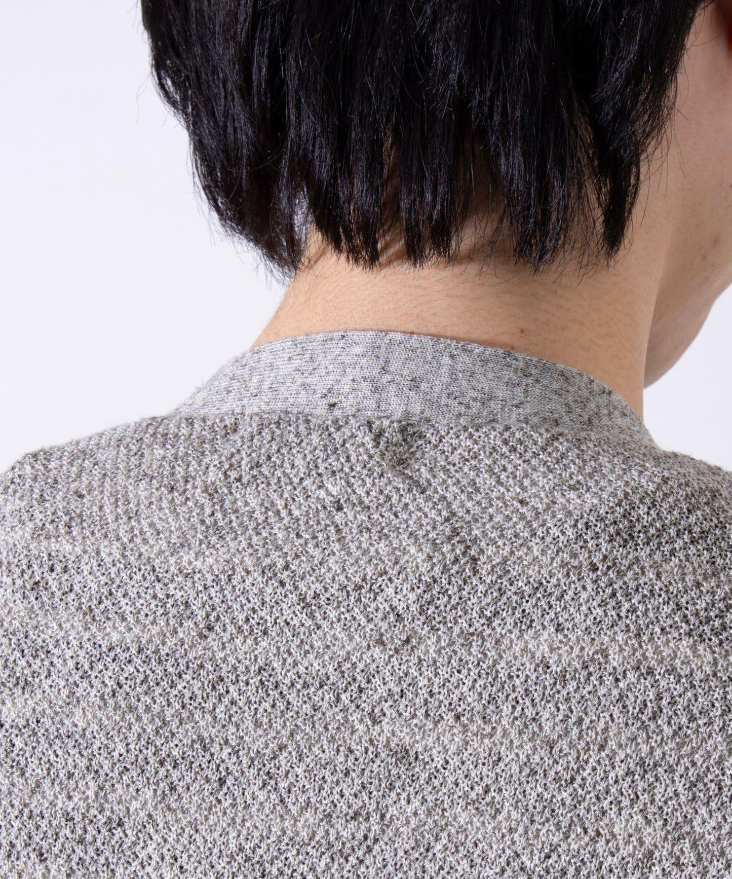 【GLOSTER】法國鬥牛犬刺繡 亞麻混紡 開衫 V領