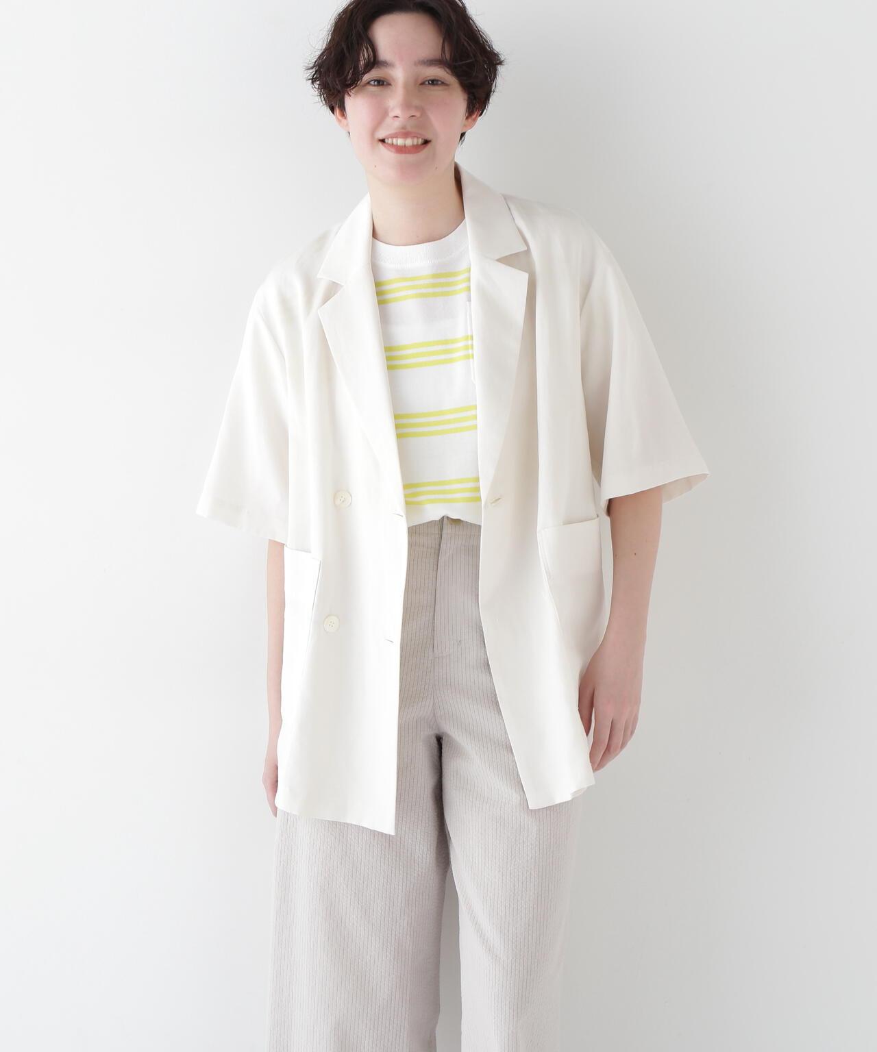 R/C麻光面格紋夾克
