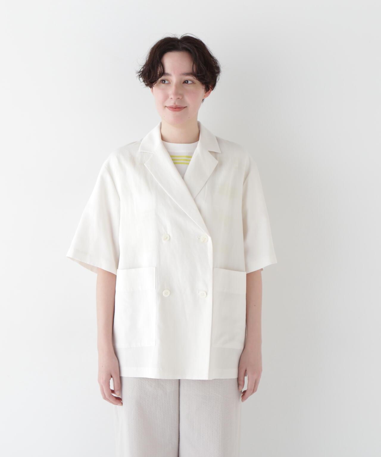 R/C麻光面格紋夾克