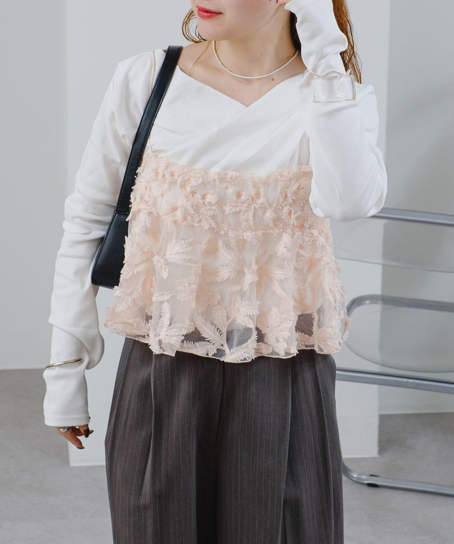 透明蕾絲背心