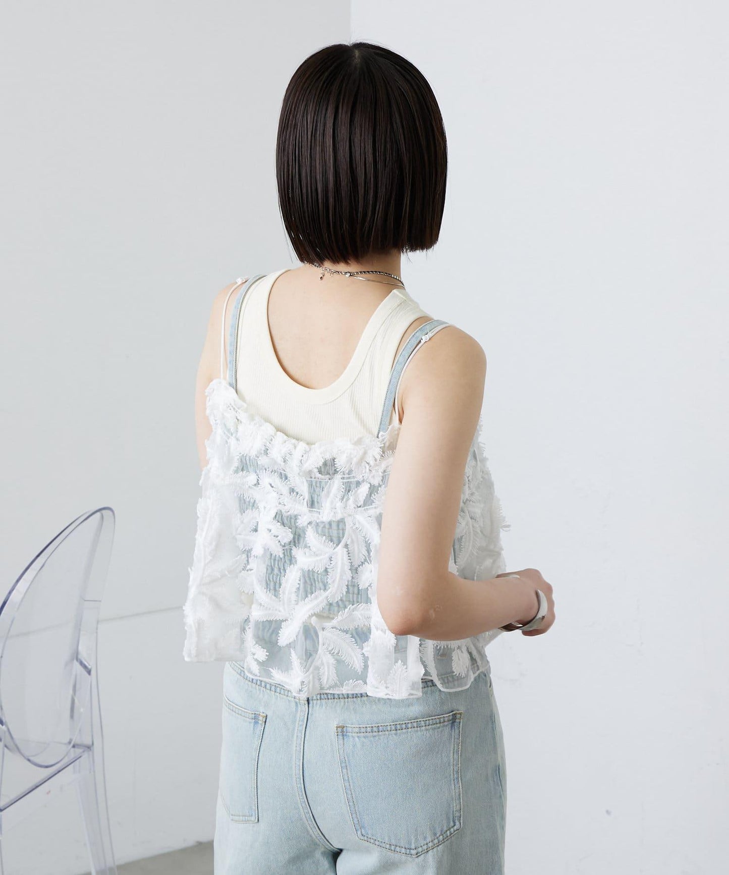 透明蕾絲背心
