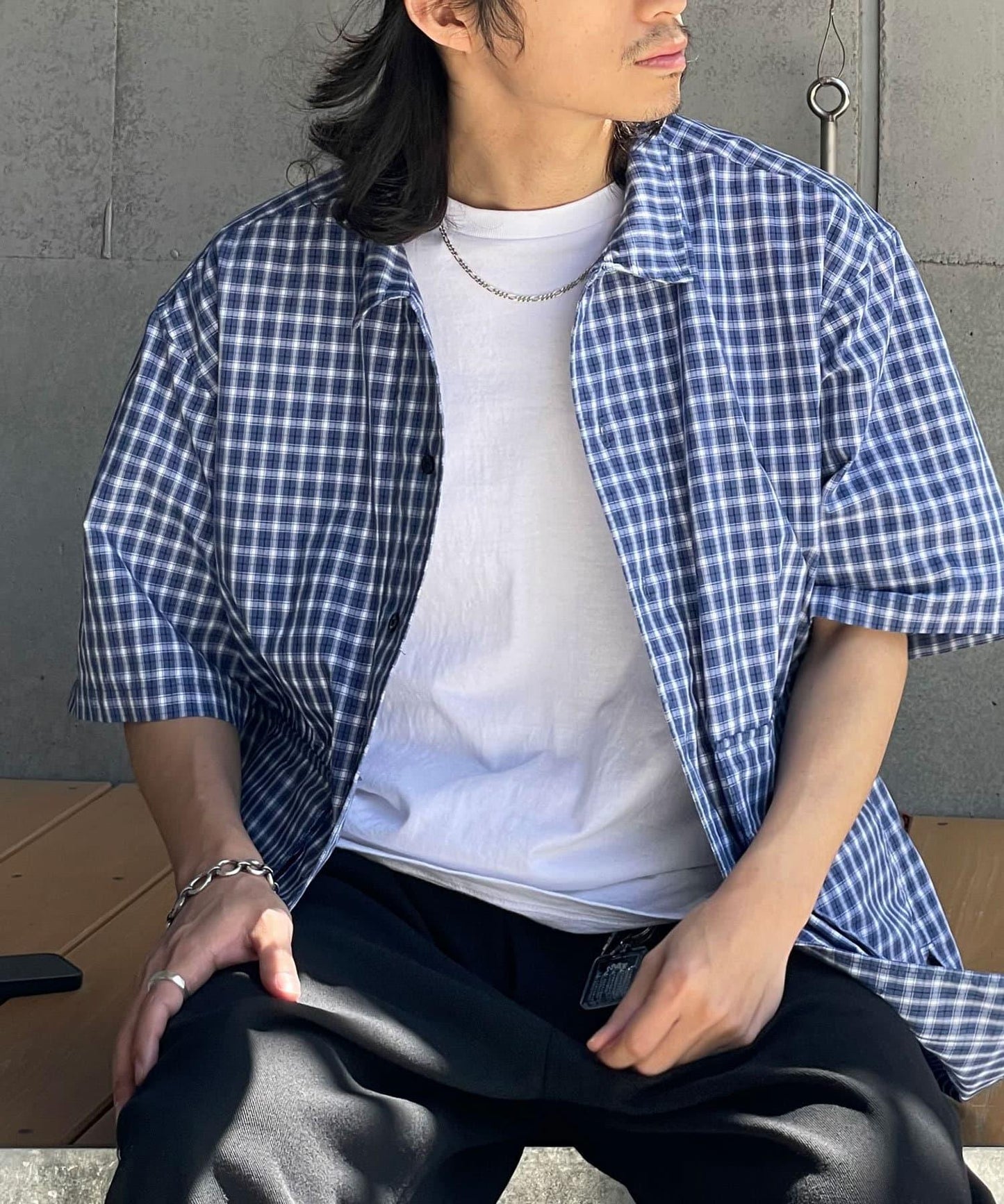 大口袋短袖襯衫