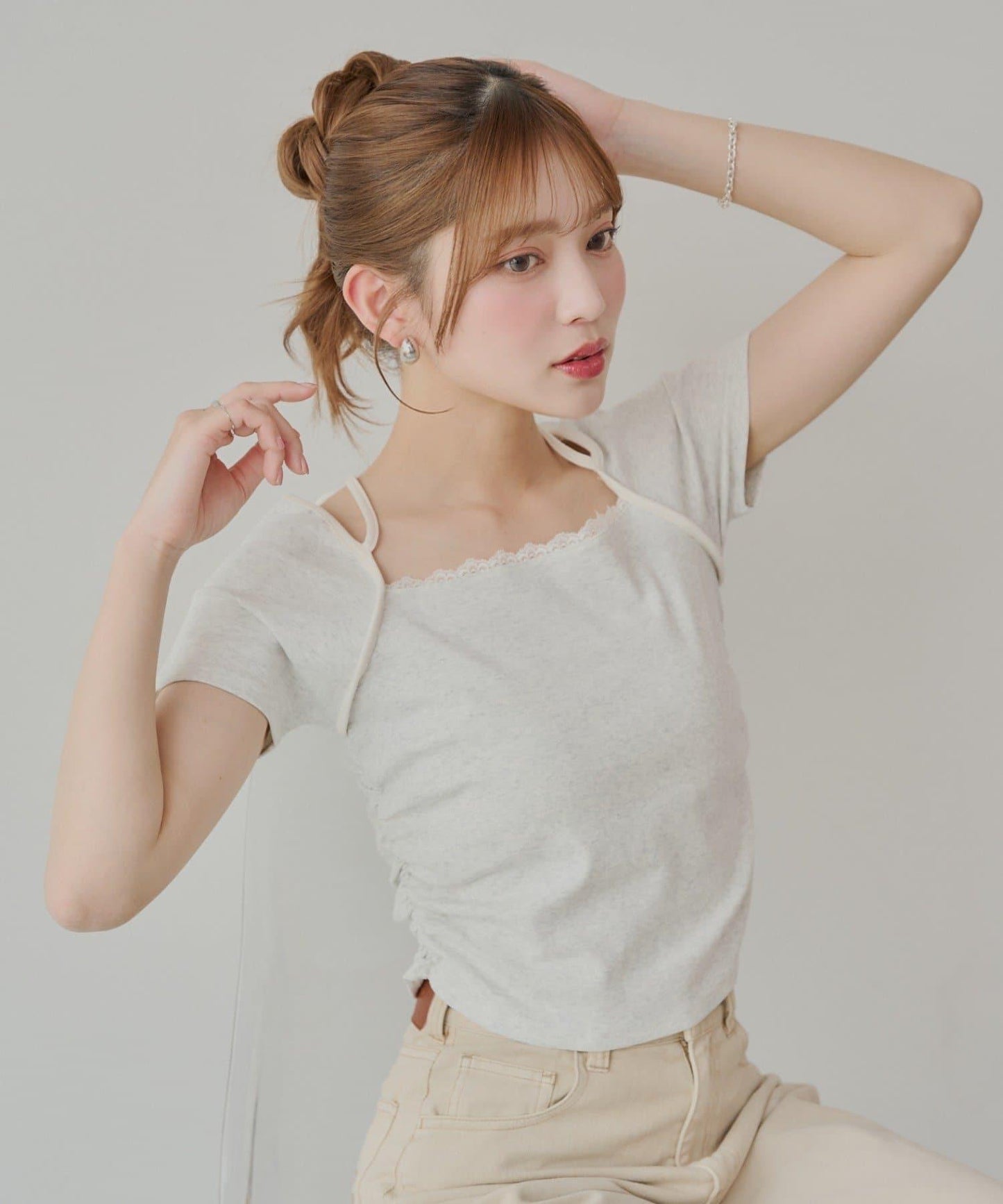 層疊設計法式T-shirt