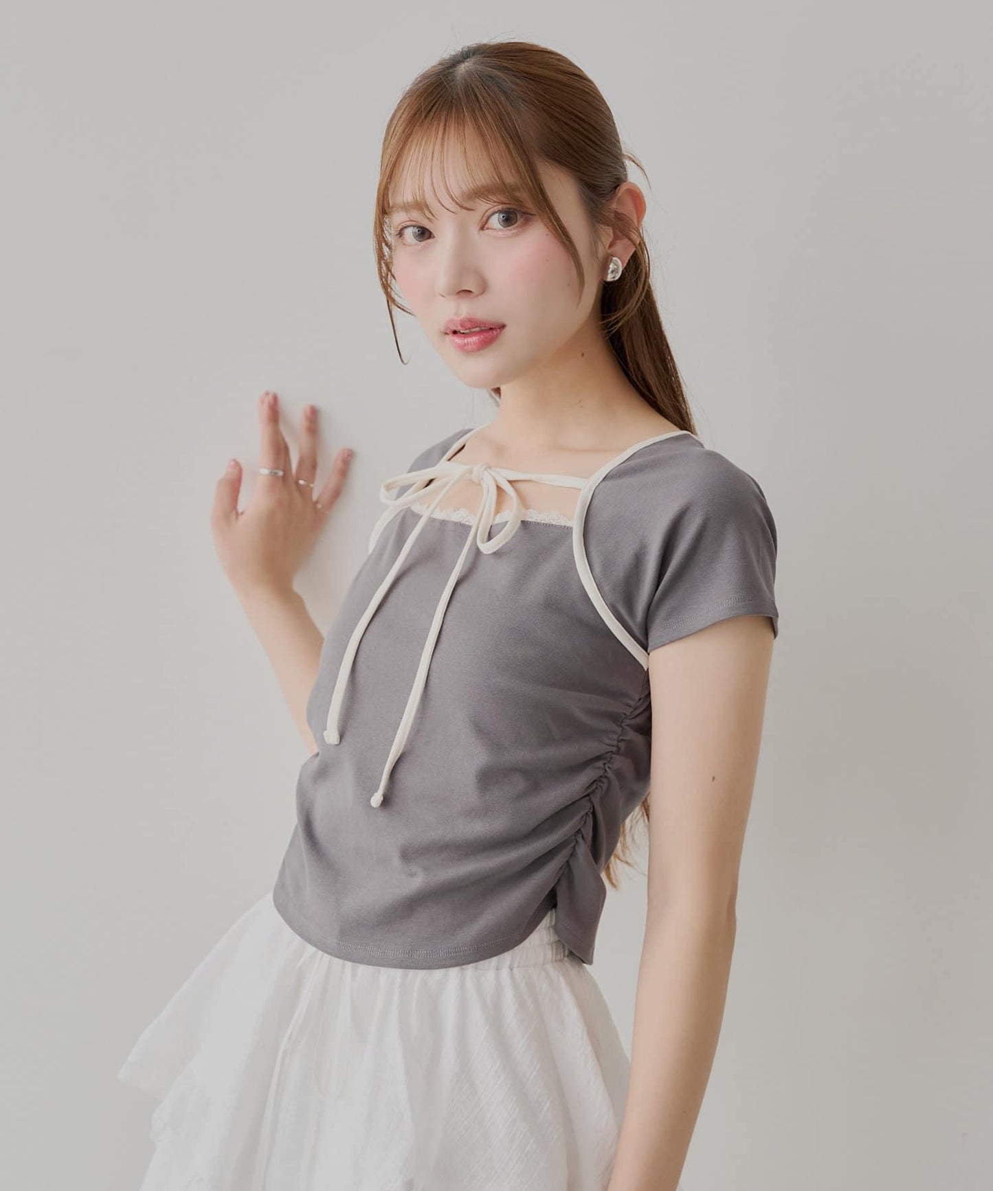 層疊設計法式T-shirt