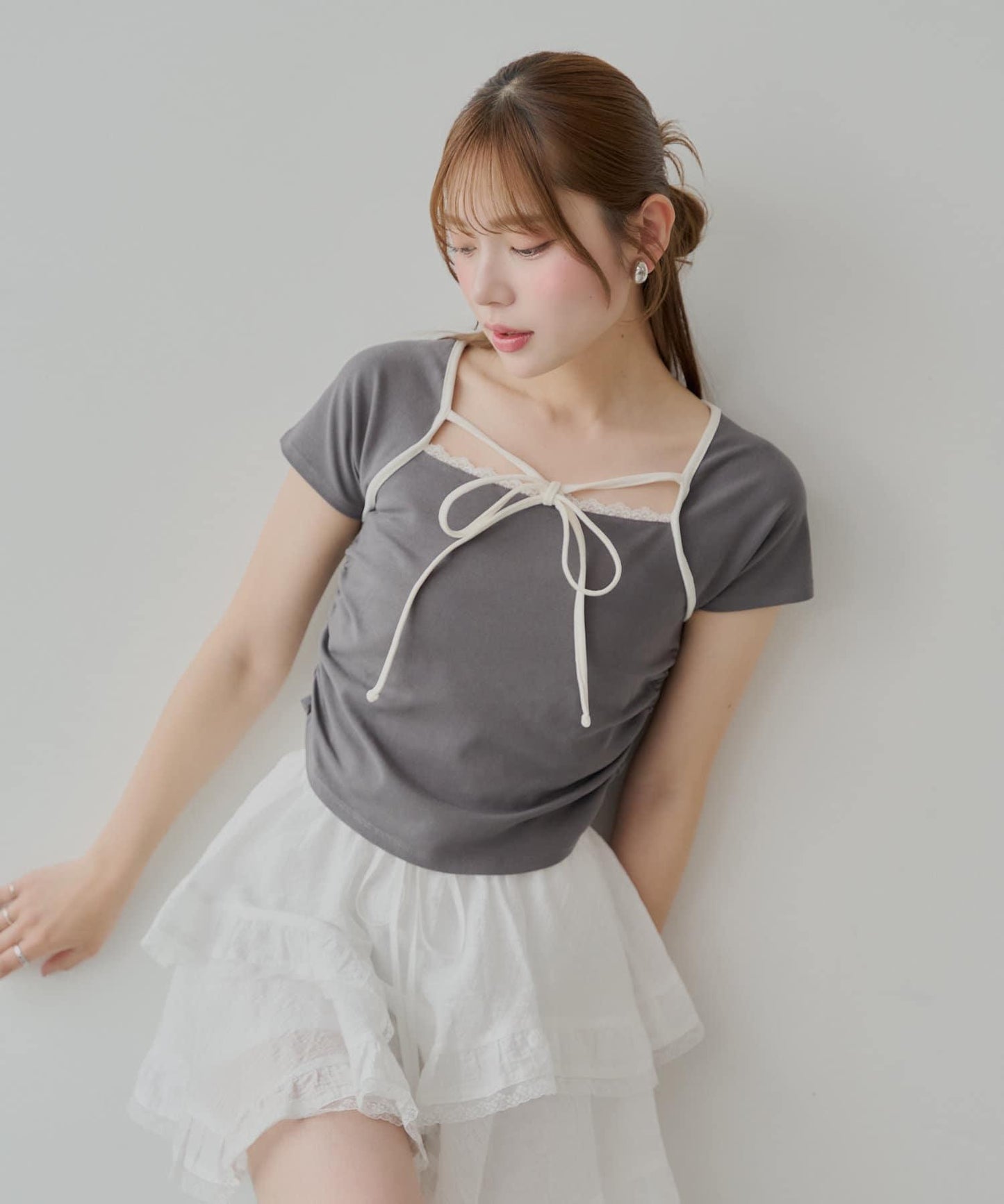 層疊設計法式T-shirt