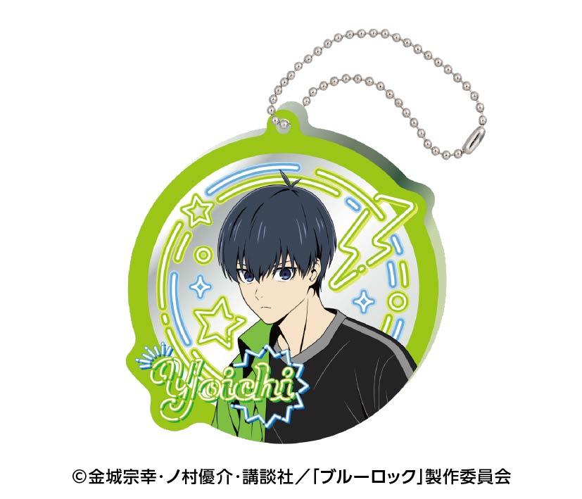 《藍色監獄》_霓虹燈風鏡面亞克力鑰匙扣 1.潔世一