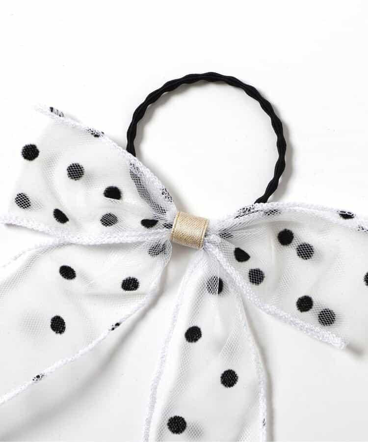 絲絨點綴蝴蝶結髮圈