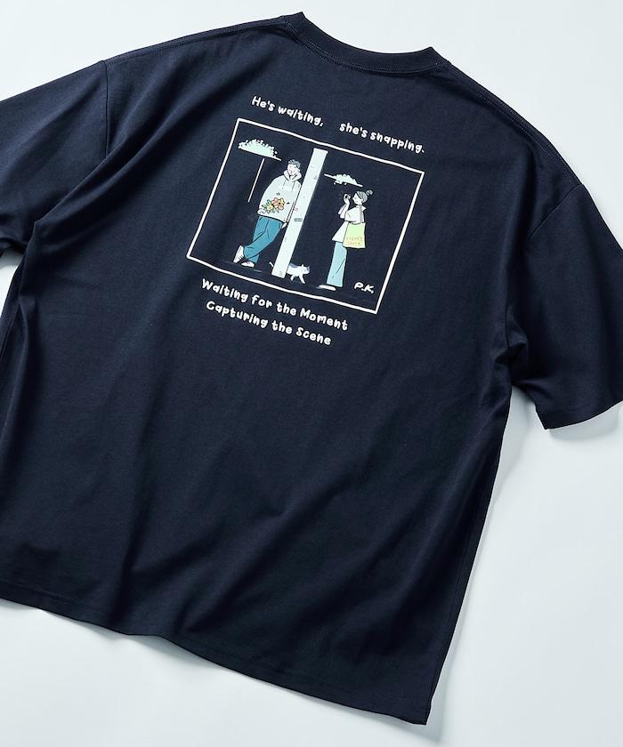 PK×FREAK'S STORE 聯名 大尺寸 後背印花 T恤 / 情侶