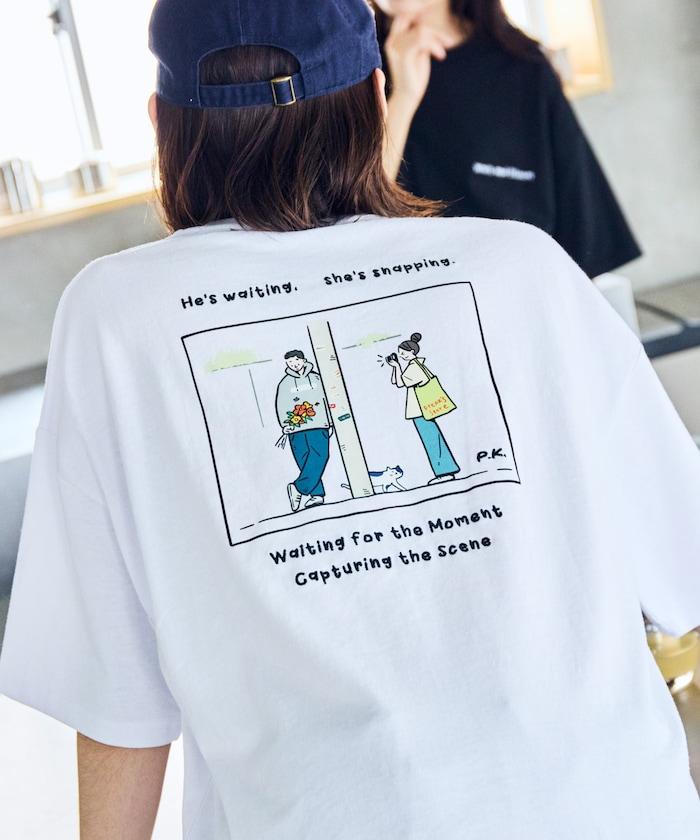 PK×FREAK'S STORE 聯名 大尺寸 後背印花 T恤 / 情侶