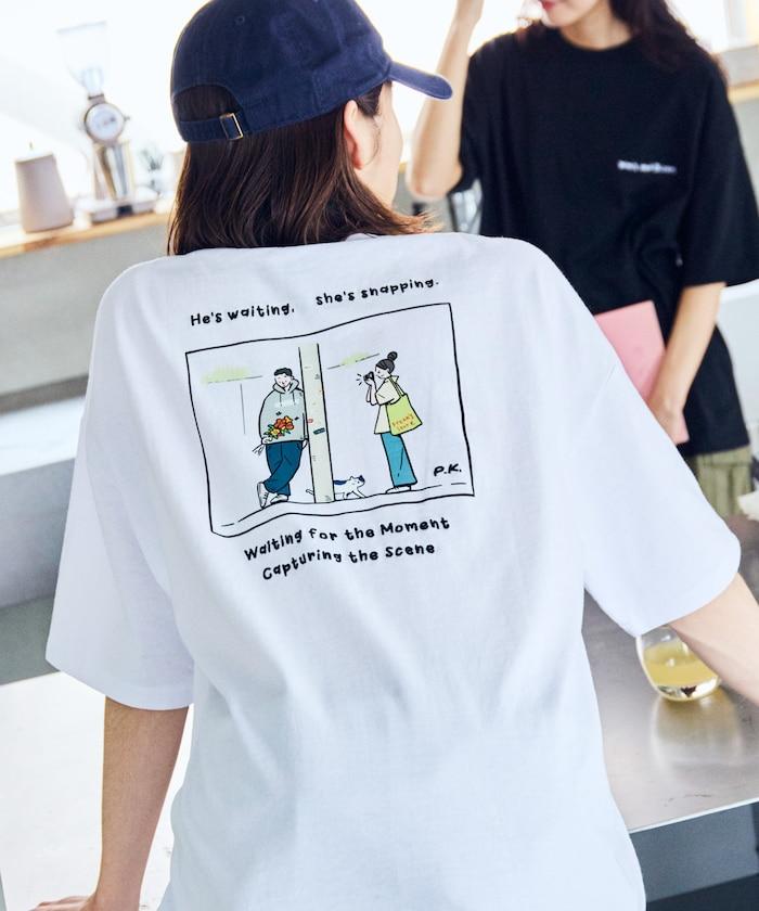 PK×FREAK'S STORE 聯名 大尺寸 後背印花 T恤 / 情侶