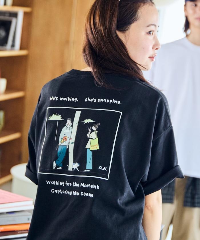 PK×FREAK'S STORE 聯名 大尺寸 後背印花 T恤 / 情侶