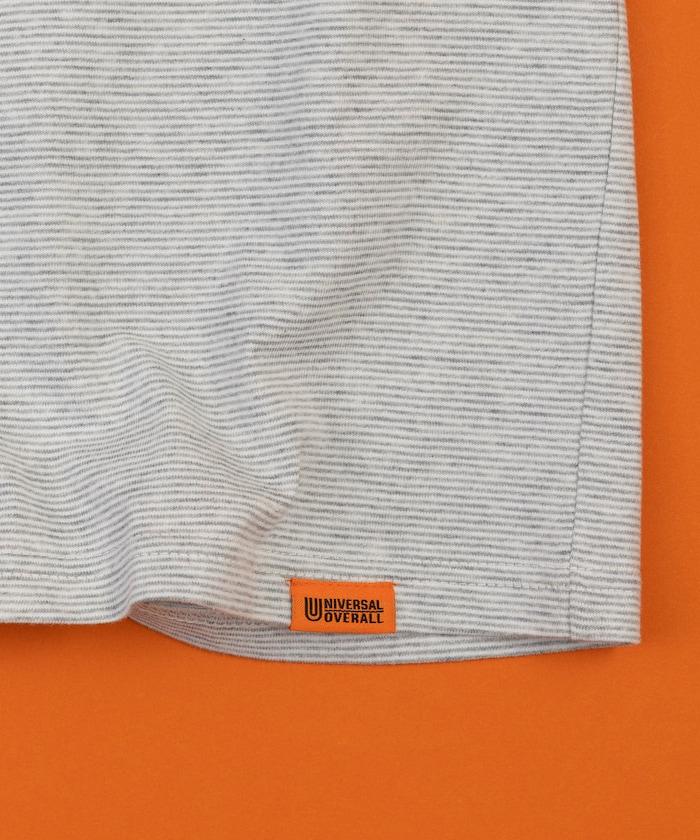 聯名 針條紋 工裝口袋 短袖T恤