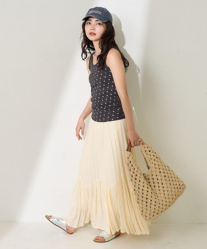 全印花針織背心