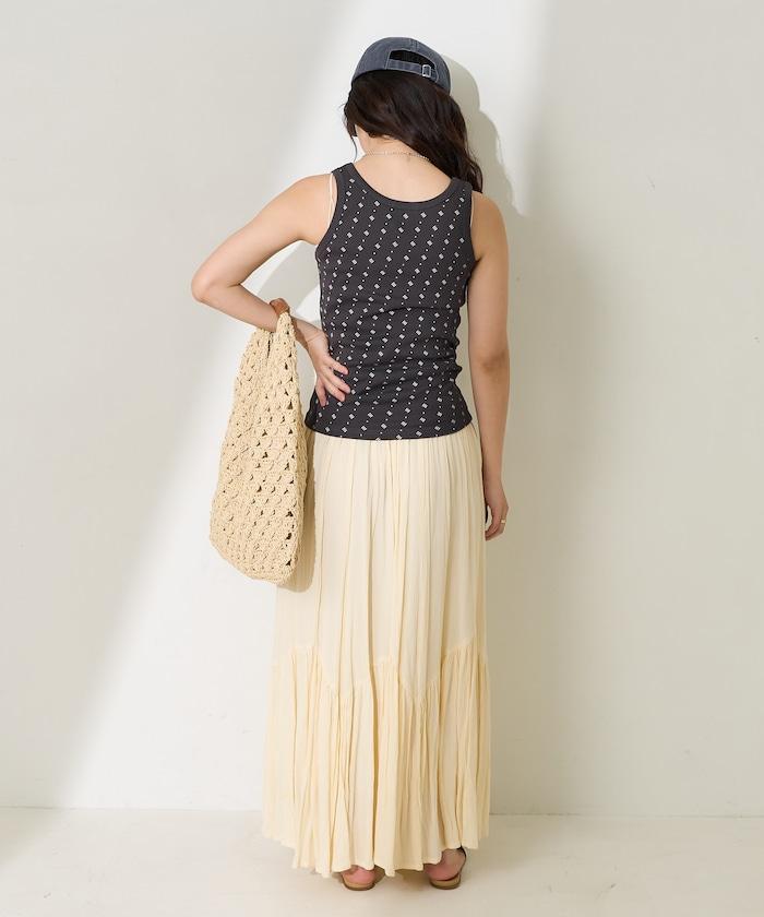 全印花針織背心